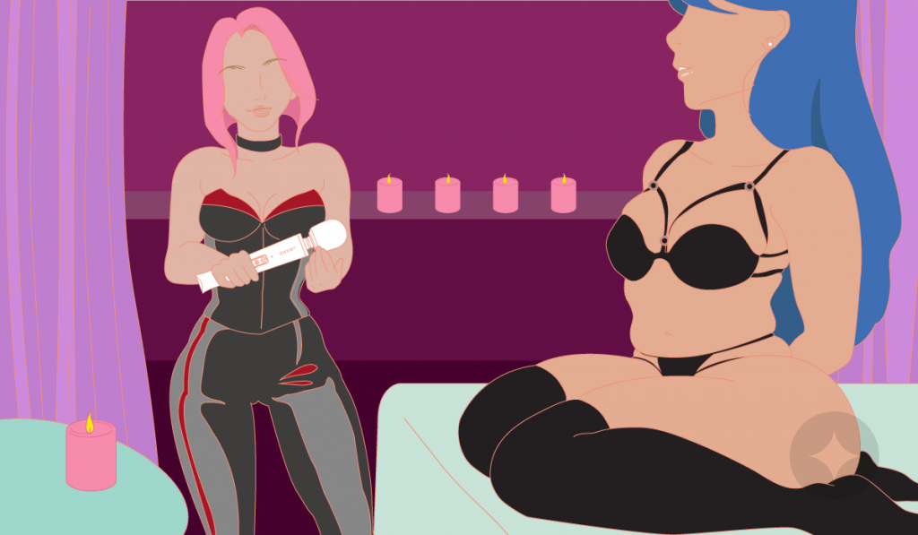 Power exchange in BDSM usually refers to two roles being played in a kinky session - a role that's submissive, and another that is dominant.