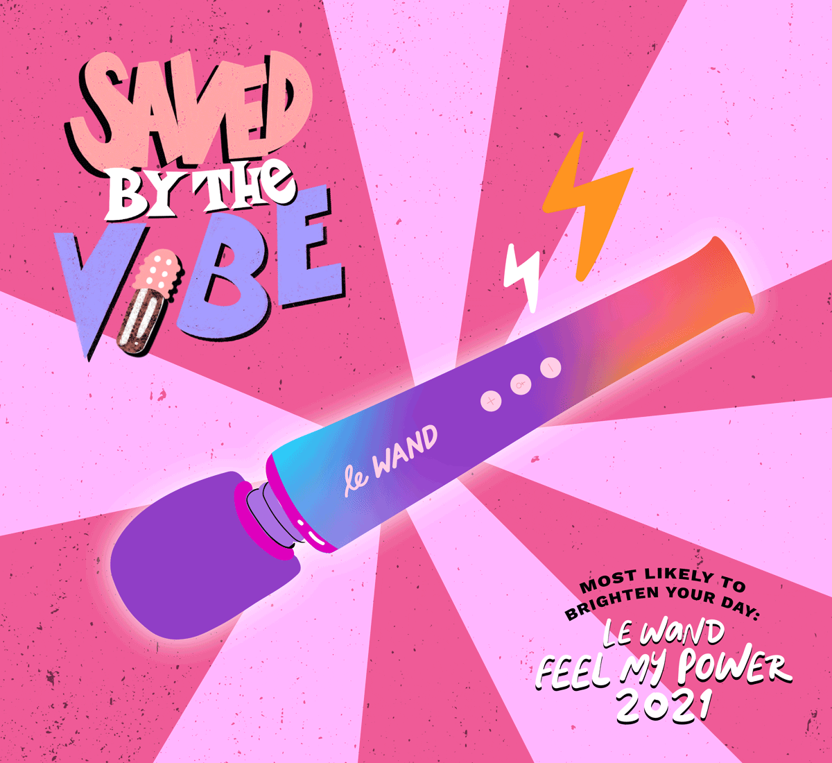 Saved by the Vibe Feel My Power Le Wand Massager